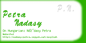 petra nadasy business card